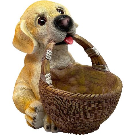 [Panier de Rangement] Panier Ami Chien Labrador Créatif pour Clés ou Petits Objets - Accessoire Déco pour Porte, Bureau ou Télévision (1/3)