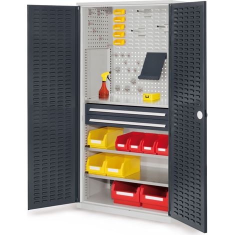 Kappes ®RasterPlan Schubladenschränke 1950x1000x600mm Schlitzplattentüren Modell 21 anthrazitgrau