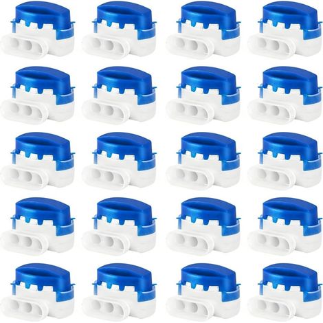 Lot de 20 Connecteurs de Câble Électrique Étanche Remplis de Gel pour Rallonger ou Réparer Câble Périphérique Robot Tondeuse, Raccord 3 Trous Extérieur (1/5)