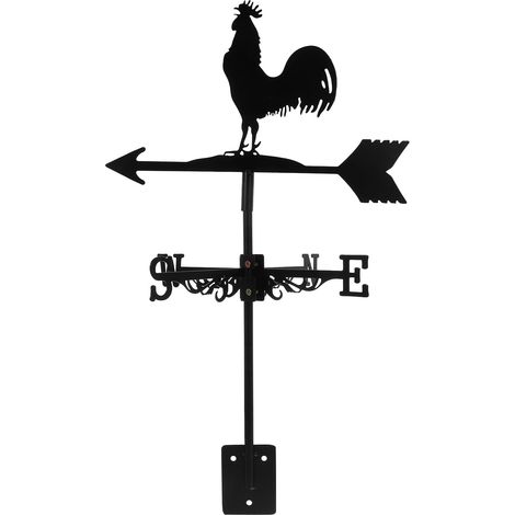 Girouette Coq - Girouette Métallique pour Extérieur - Indicateur de Direction du Vent pour Jardin, Terrasse ou Toit - 64 x 34 x 34 cm (1/5)