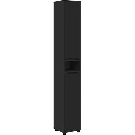 Mobile da Bagno Nero 30,5 x 30 x 195 cm Legno multistrato vidaXL