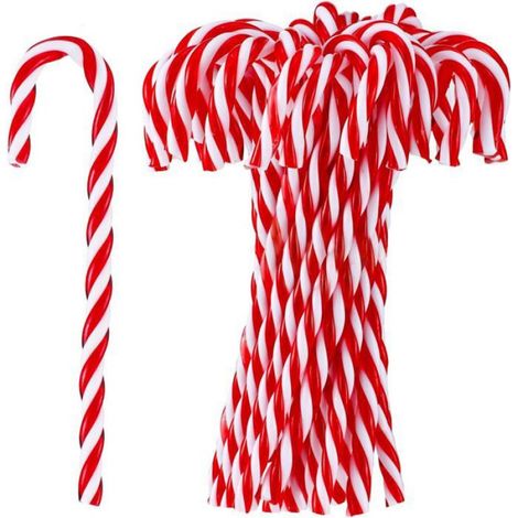 Canne À Sucre - Acrylique - 15 cm - Décoration De Noël - Lot De 80 (1/4)