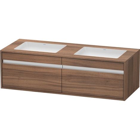Mueble bajo lavabo Ketho 550x1400x426mm nogal natural