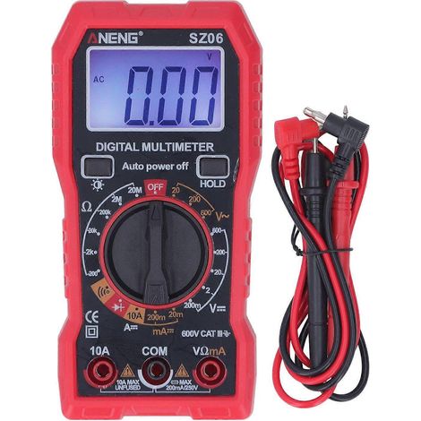 Digitales Multimeter mit hoher Genauigkeit, HD-Hintergrundbeleuchtung, Anti-Burning-Funktion, multifunktionales Strom- und Spannungsmessgerät für R