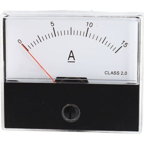 Ampèremètre Analogique de Tableau DC 15A Classe 2.0 (1/5)