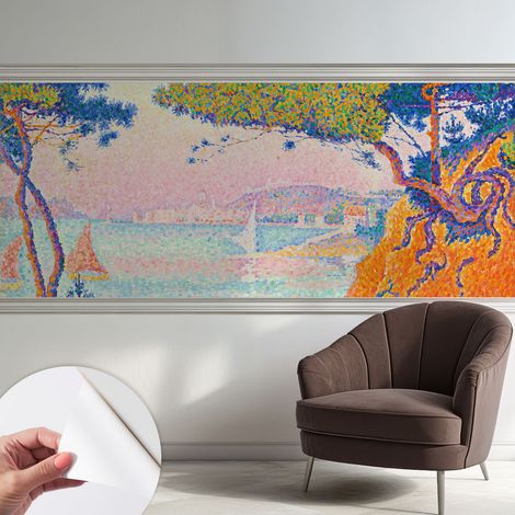 Tapetet Klebetapete für Wohnzimmer Schlafzimmer Küche - Wanddekoration Farbenfrohe Landschaft 250x104 cm (1/5)