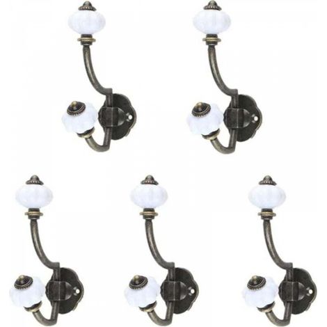 5 Pcs Patère Antique Crochet Mural Cintre Simple Porte-Manteau Rétro Décorations De Capuchon Patères Murales Crochets Rustiques Crochets Muraux Rétro Patères Décoratives Clé (1/5)