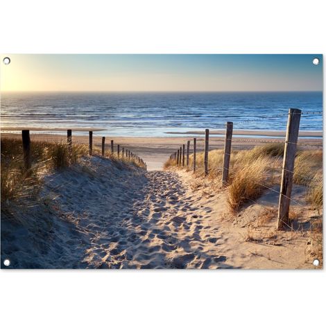 POSTER DE JARDIN Plage - Mer - Pays-Bas - Dunes - Soleil 90x60 cm (1/5)
