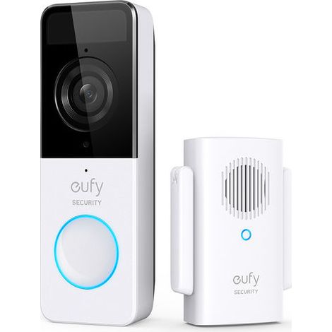 Eufy Security, kit videocitofono, risoluzione 1080p, batteria per 120 giorni, zero costi mensili, rilevamento di persone, audio bidirezionale, citofono wireless (1/4)