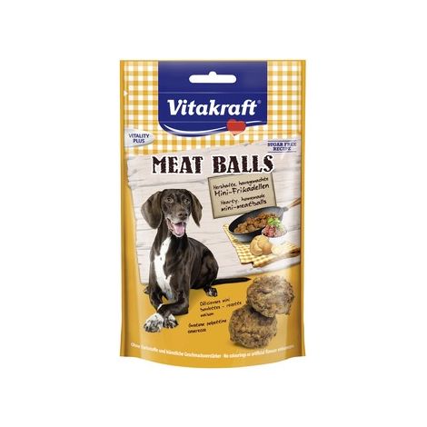 Vitakraft Meat Balls für Hunde 80g - Leckerlis mit Schwein und Rind