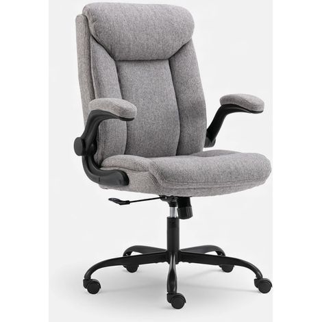 Silla de oficina reclinable tapizada en tela Elivia