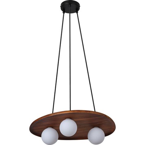OSRAM Suspension Decor Acacia Nest, Bois d'Acacia Marron, Version G9, Métal, Verre, Câble Textile (1/5)