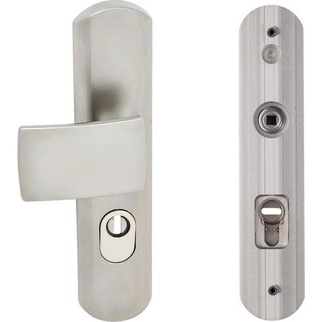 Poignée de porte Palière blindée Vachette MUZE Platine 195 mm (1/5)