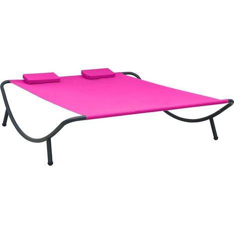 Lettino Prendisole in Tessuto Rosa vidaXL (1/5)