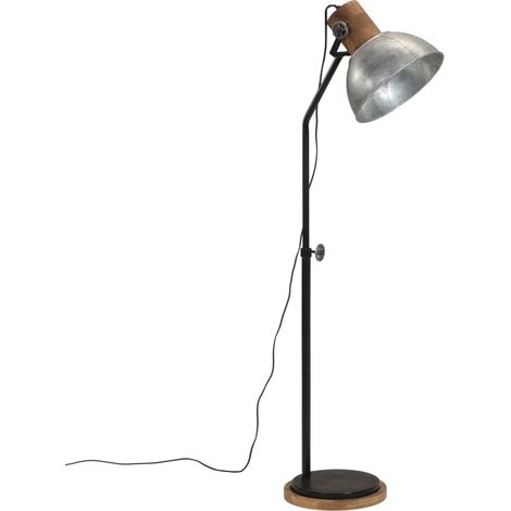 Lampadaire 25 W argent vintage 30x30x100-150 cm E27 (1/5)