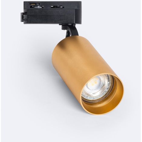 Faretto Portalampada Binario Monofase Lux per Lampadina GU10 Oro