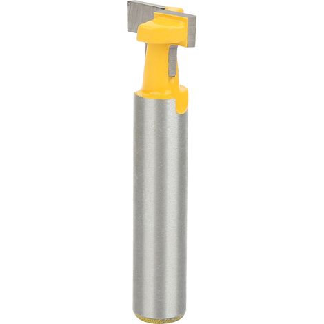Fraise à bois à queue 8mm, coupe-clé pour rainure en T, corps en acier au carbone 45, accessoire de quincaillerie, modèle unique 8mm x 1/2 pouce (1/5)