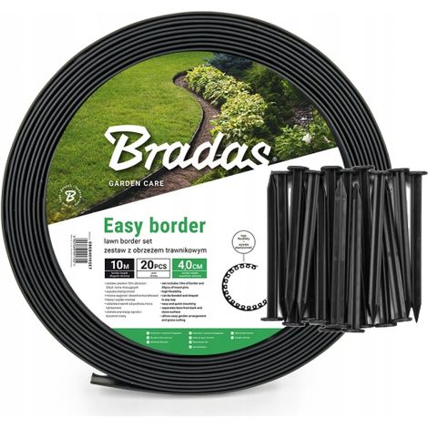 Juego de bordes para césped Easy Border con anclajes, 10 m (1/5)