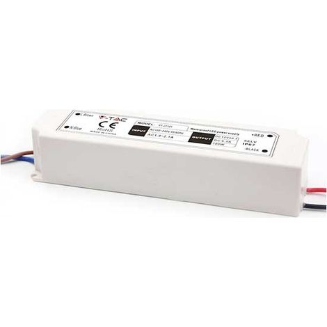 V-TAC VT-22101 Alimentation led slim 100W 12V 8A étanche IP67 en plastique - SKU 3236