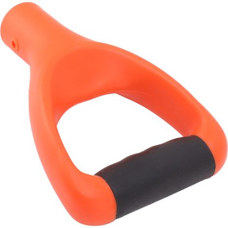 Manche de pelle de 3,2 cm, design ergonomique, pelle multifonctionnelle robuste avec poignée en D pour creuser et ratisser, orange (1/5)