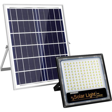 100-W-LED-Solarstrahler für Garten und Terrasse, Kunststoffmodell, Landhausstil, superhell, induktionsgesteuert, wasserdicht, 1 Stück (1/5)
