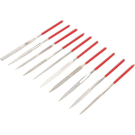 Lot de 10 limes pour guitare, pour sillet de chevalet, rainures, outils de réparation, nettoyage et entretien de guitare et violon (1/4)