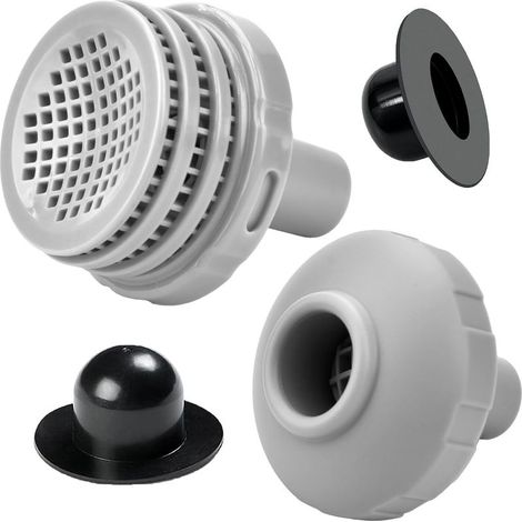 Kit de pièces de Rechange d'entrée et de Sortie d'eau de Piscine Hors, Pièce de Rechange pour Accessoires de Piscine Intex/Coleman/Bestway (1 Set)