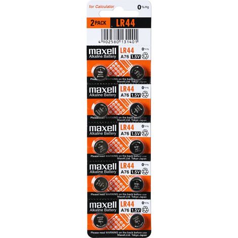Lot de 10 piles bouton Maxell Ag13 Lr44 357 10 Count (Pack of 1)