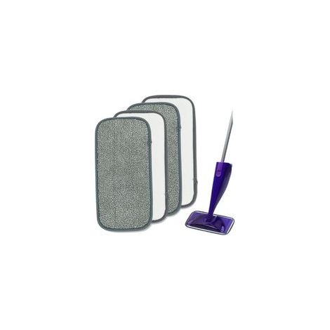 Lntyq Tampons de vadrouille réutilisables 4pcs 3015 cm Tampons de vadrouille Plats absorbants Remplacement de la Machine Lavable Refills de Jet de Jet de Recharge (1/5)