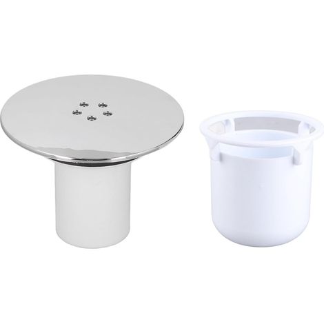 Tapón de desagüe cromado para ducha de 115 mm: inodoro, de flujo rápido, fácil de limpiar, compatible con tapones de desagüe estándar y universales.