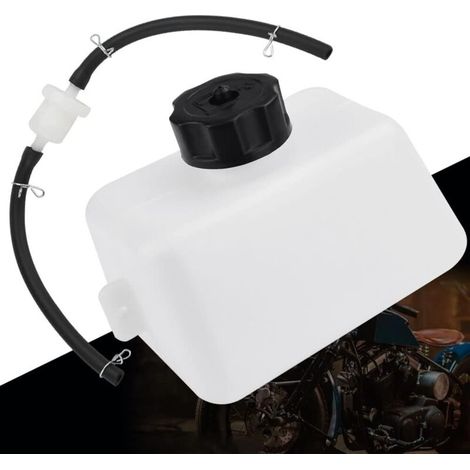 Kit de llenado de aceite y depósito de combustible de plástico para motocicleta todoterreno, con manguera, filtro de combustible y tapa para ATV, quad, minimoto y moto de cross de 49 cc. (1/4)