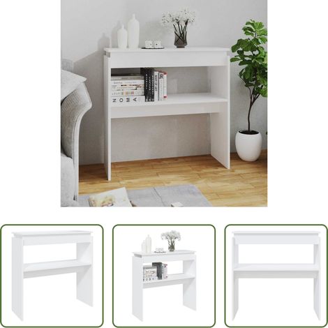 Flur - Konsolentisch Weiß 80x30x80 cm Holzwerkstoff (1/5)