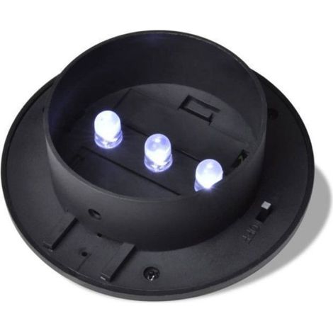 vidaXL Lampes solaires 6 pcs pour clôture gouttière Noir 41180 (1/5)