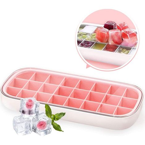 Eiswürfelform aus Silikon – Verstärkter Kunststoffrahmen – Inklusive Deckel – 24 Fächer – Spülmaschinenfest (1/5)