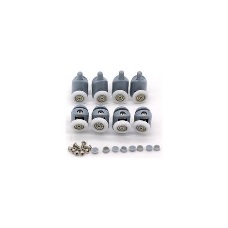 Lot de 8 roulettes pour porte de douche (23mm) (1/5)