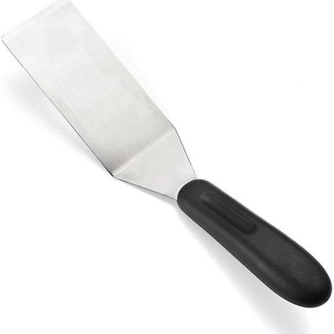 Espátula de acero inoxidable - 19,8 cm - Plata/Negro (1/2)