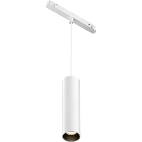 Sospensione binario monofase bianca tubolare LED 12W 3000K (1/2)