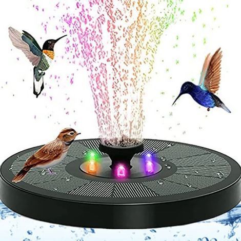Fontaine solaire flottante avec pompe à eau et LED (1/5)