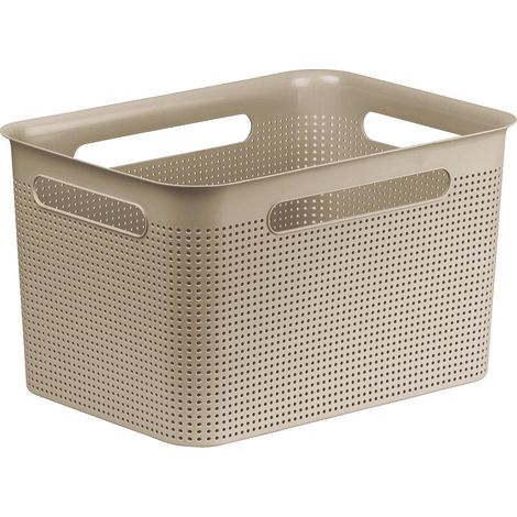 Rotho BRISEN Wäschekorb Cappuccino 16 Liter (1/3)