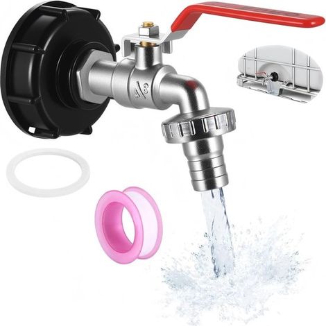 Adattatore per serbatoio IBC S60x6 da 3/4 di pollice per serbatoio dell'acqua e barile per la raccolta dell'acqua piovana. (1/5)