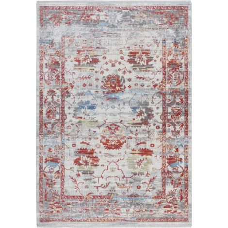 Tapis Imprimé Tufté à la Main "Antigua" Multicolore 80 x 150 cm (1/4)
