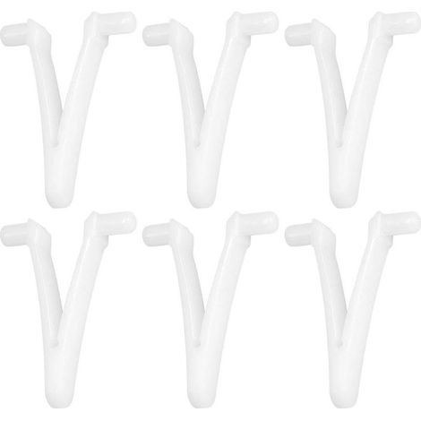 Lot de 6 clips en V pour brosses de piscine, râteaux à feuilles, têtes d'aspirateur à feuilles pour le nettoyage de piscine (Dimensions : 54,5 x 0,5 cm) (1/5)