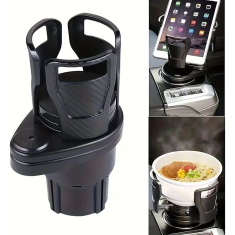 Support pour gobelet voiture universel réglable sur ventilation – Compatible avec boissons et cafés, fixation stable et facile
