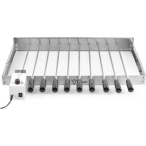 BBQ-Toro Attacco per griglia in acciaio inox 10 spiedini 58 x 26-40 cm, motore a sinistra (1/5)
