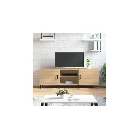 Meuble TV chêne sonoma 150x30x50 bois d'ingénierie (1/5)