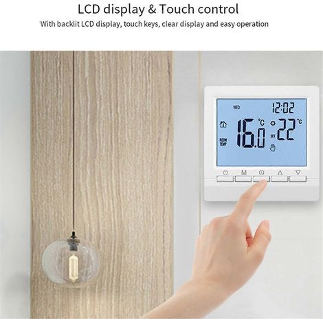 Wandmontierter Heizungsthermostat für Heizkessel, programmierbarer Thermostat