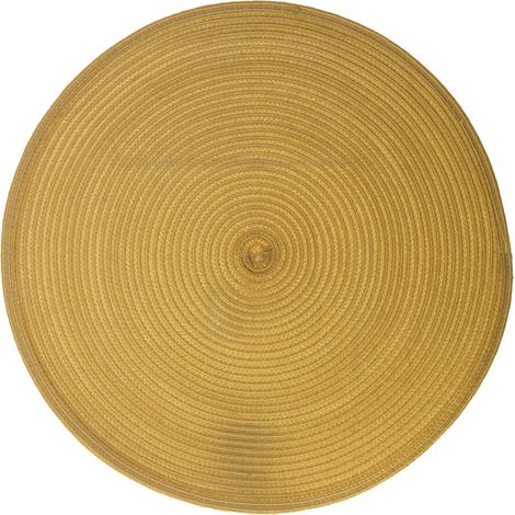Set de table façon tresse rond Moutarde (1/2)