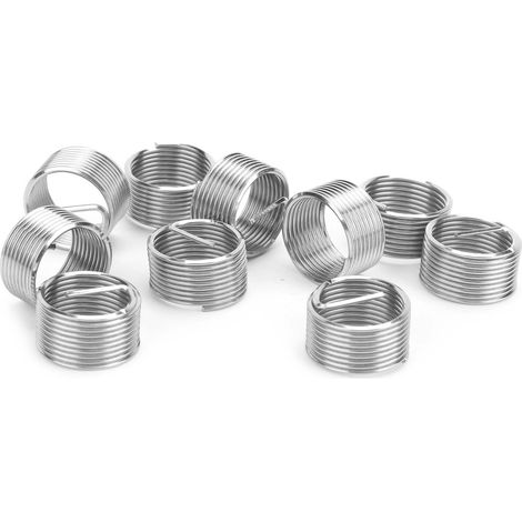 10 Pièces Douille Filetée Hélicoïdale M18x1.5 pour Conversion de Filetage