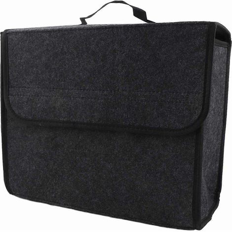 Organisateur de coffre gris foncé pliable, conteneur de rangement pour bagages avec fond antidérapant pour voiture SU (1/4)
