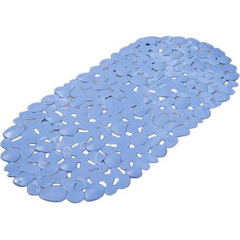 Tappetino da bagno antiscivolo con motivo effetto pietra - con ventose - lavabile - disponibile in diversi colori - 3468 cm - Grigio (1/5)